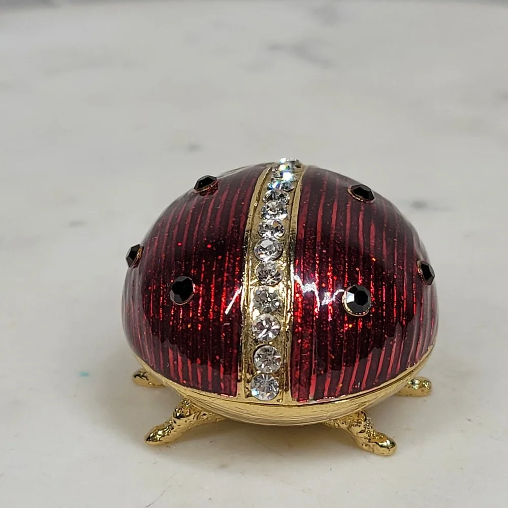 Kingspoint Designs Ladybug Enamel Trinket Box 2